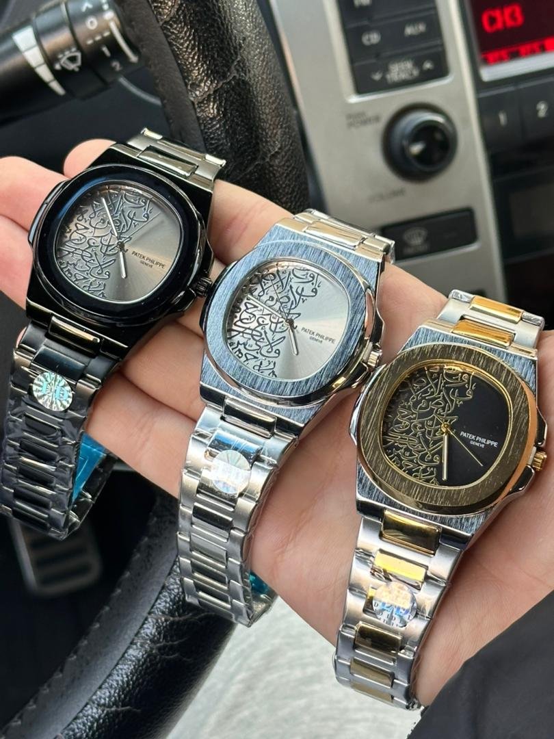 ساعة رجالية بنقش عربي فاخر