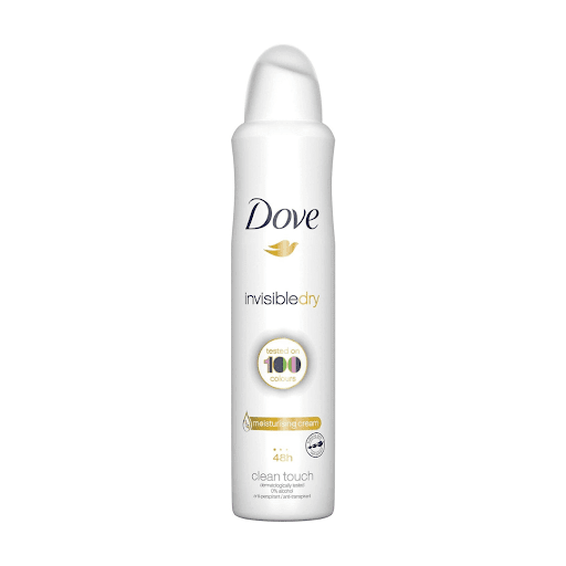 DOVE SPRAY INVISIBLE DRY 100 COLOURS 250ML