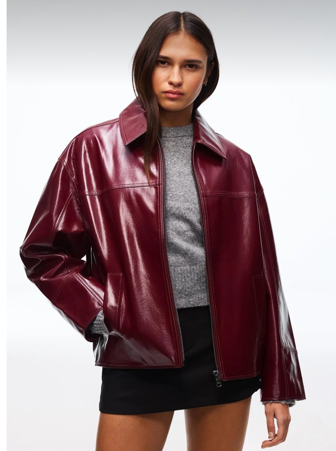 سترة جلد من Bershka